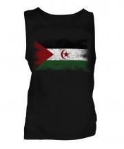 Western Sahara Distressed Flag Mens Vest
