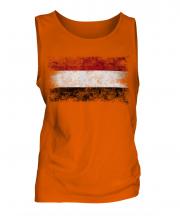 Yemen Distressed Flag Mens Vest