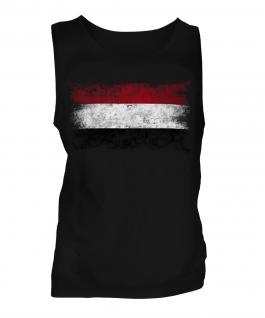 Yemen Distressed Flag Mens Vest