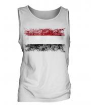 Yemen Distressed Flag Mens Vest