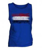 Yemen Distressed Flag Mens Vest