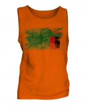Zambia Distressed Flag Mens Vest