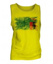 Zambia Distressed Flag Mens Vest