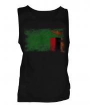 Zambia Distressed Flag Mens Vest