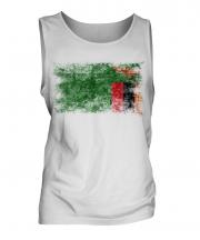 Zambia Distressed Flag Mens Vest