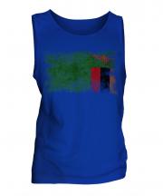 Zambia Distressed Flag Mens Vest