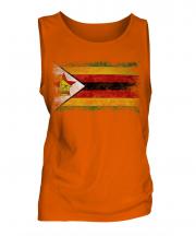Zimbabwe Distressed Flag Mens Vest