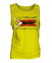 Zimbabwe Distressed Flag Mens Vest