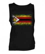 Zimbabwe Distressed Flag Mens Vest