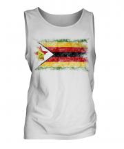 Zimbabwe Distressed Flag Mens Vest