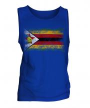 Zimbabwe Distressed Flag Mens Vest