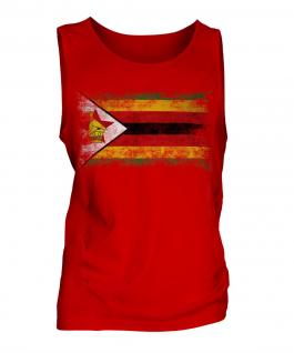 Zimbabwe Distressed Flag Mens Vest