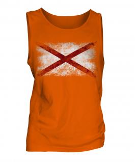 Alabama State Distressed Flag Mens Vest