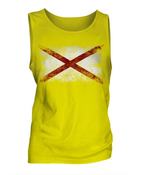 Alaska State Distressed Flag Mens Vest