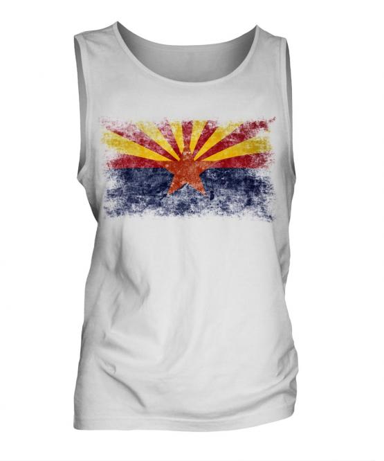 Arizona State Distressed Flag Mens Vest