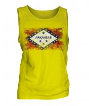 Arkansas State Distressed Flag Mens Vest