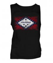 Arkansas State Distressed Flag Mens Vest