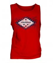 Arkansas State Distressed Flag Mens Vest