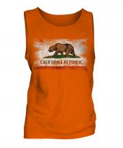 California State Distressed Flag Mens Vest