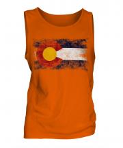 Colorado State Distressed Flag Mens Vest