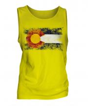Colorado State Distressed Flag Mens Vest