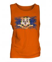 Connecticut State Distressed Flag Mens Vest