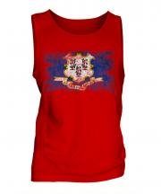 Connecticut State Distressed Flag Mens Vest