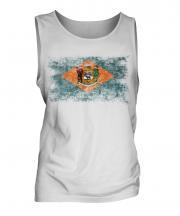 Delaware State Distressed Flag Mens Vest
