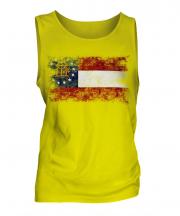 Georgia State Distressed Flag Mens Vest