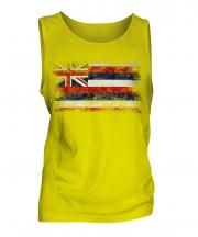 Hawaii State Distressed Flag Mens Vest