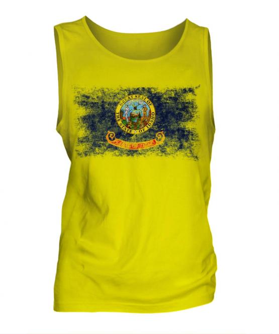 Idaho State Distressed Flag Mens Vest
