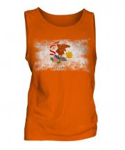 Illinois State Distressed Flag Mens Vest