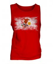 Illinois State Distressed Flag Mens Vest