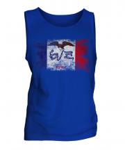 Iowa State Distressed Flag Mens Vest