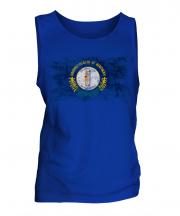 Kentucky State Distressed Flag Mens Vest