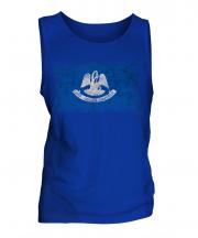 Louisiana State Distressed Flag Mens Vest