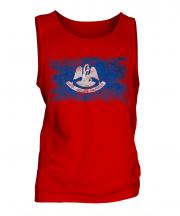 Louisiana State Distressed Flag Mens Vest