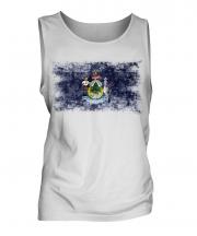 Maine State Distressed Flag Mens Vest