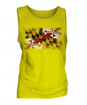 Maryland State Distressed Flag Mens Vest