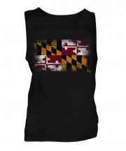 Maryland State Distressed Flag Mens Vest