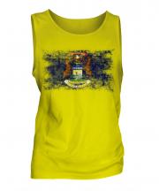 Michigan State Distressed Flag Mens Vest