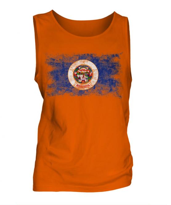 Minnesota State Distressed Flag Mens Vest