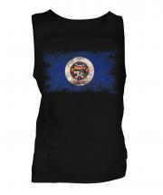 Minnesota State Distressed Flag Mens Vest