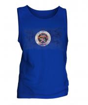Minnesota State Distressed Flag Mens Vest