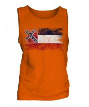 Mississippi State Distressed Flag Mens Vest