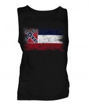 Mississippi State Distressed Flag Mens Vest