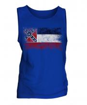 Mississippi State Distressed Flag Mens Vest