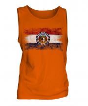 Missouri State Distressed Flag Mens Vest