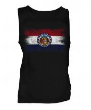 Missouri State Distressed Flag Mens Vest