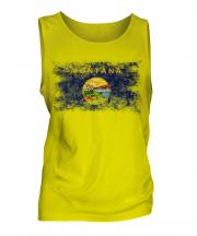 Montana State Distressed Flag Mens Vest